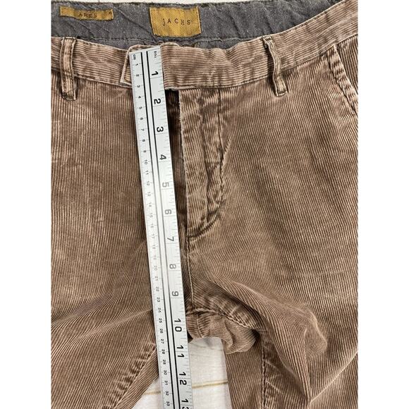 Jachs Corduroy Pants Mens 30x31 Brown Ares Slim Straight Fit Tapered Distressed - Picture 3 of 12
